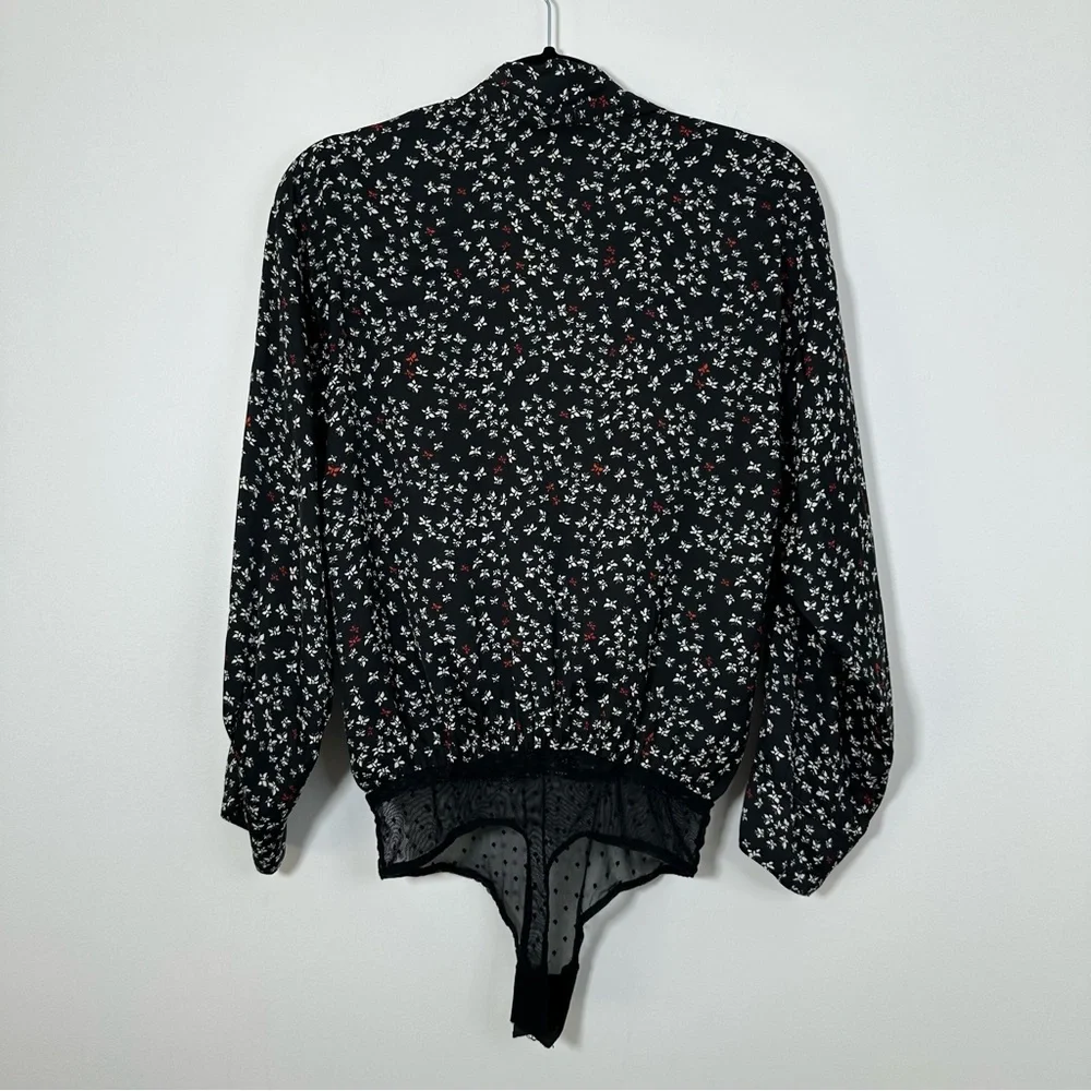Free People Intimately Ladylike Lady Thong Floral Bodysuit Size M